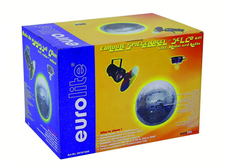 EUROLITE Mirror ball set 20cm with pinspot 